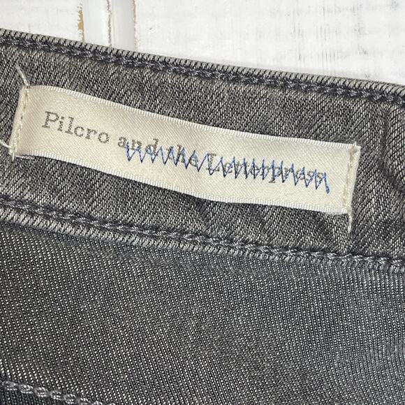 Anthropologie Pilcro and the Letterpress STET Jeans Petite Size 27 Gray Grunge - Picture 4 of 6